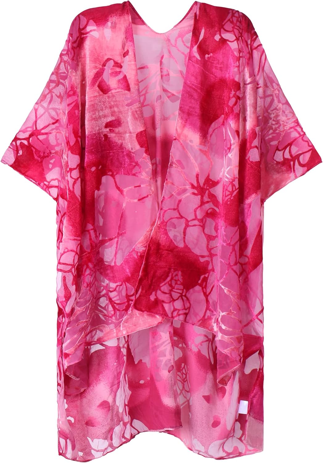 MJ SERECA Women's Burnout Velvet Kimono for Casual Outfits