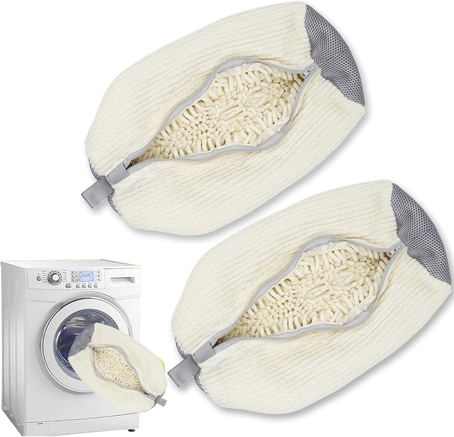 Effortless Shoe Cleaning: 2-Pack Washing Bags