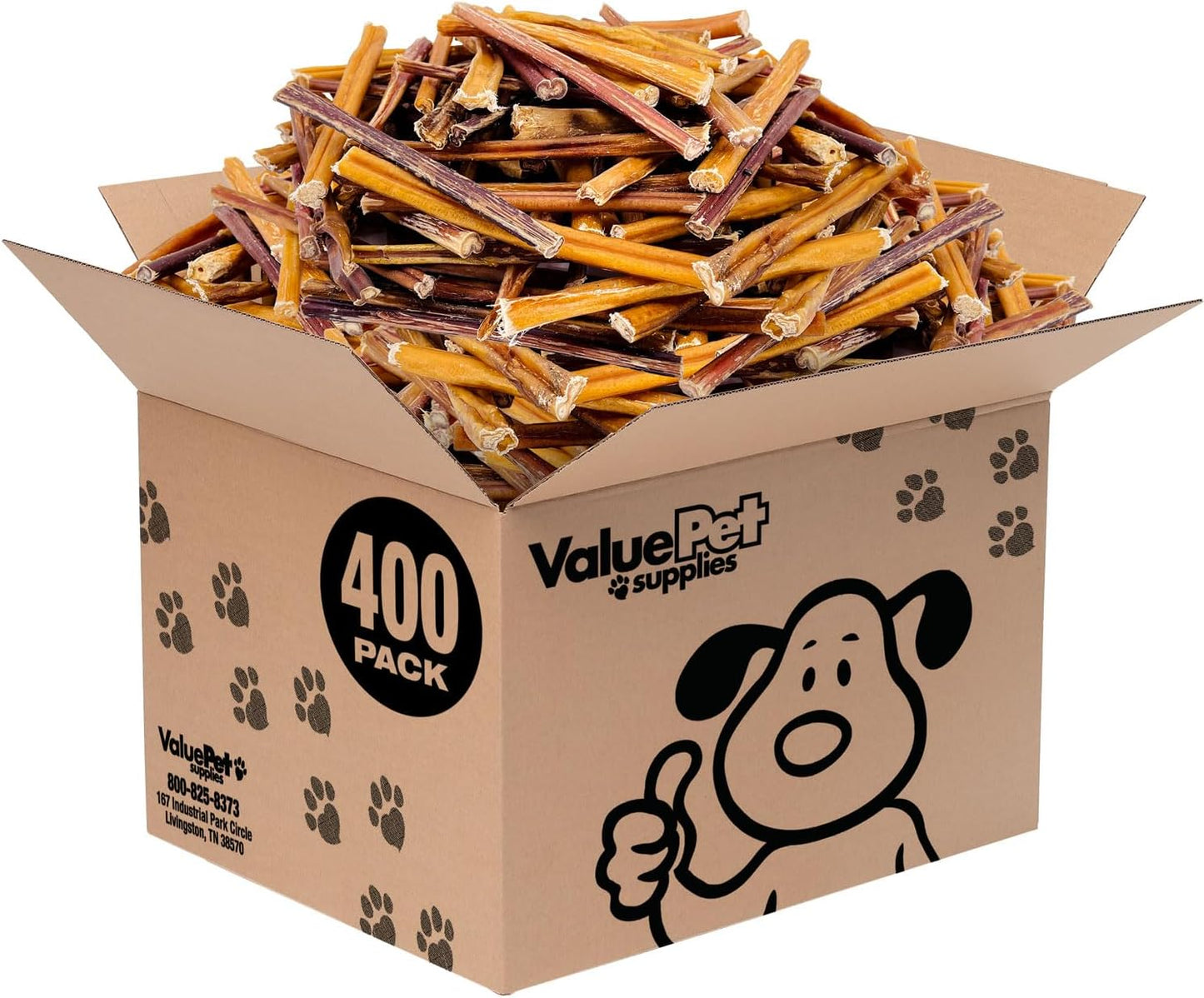 ValueBull Bully Sticks for Small Dogs - Extra Thin 6 Inch Treats