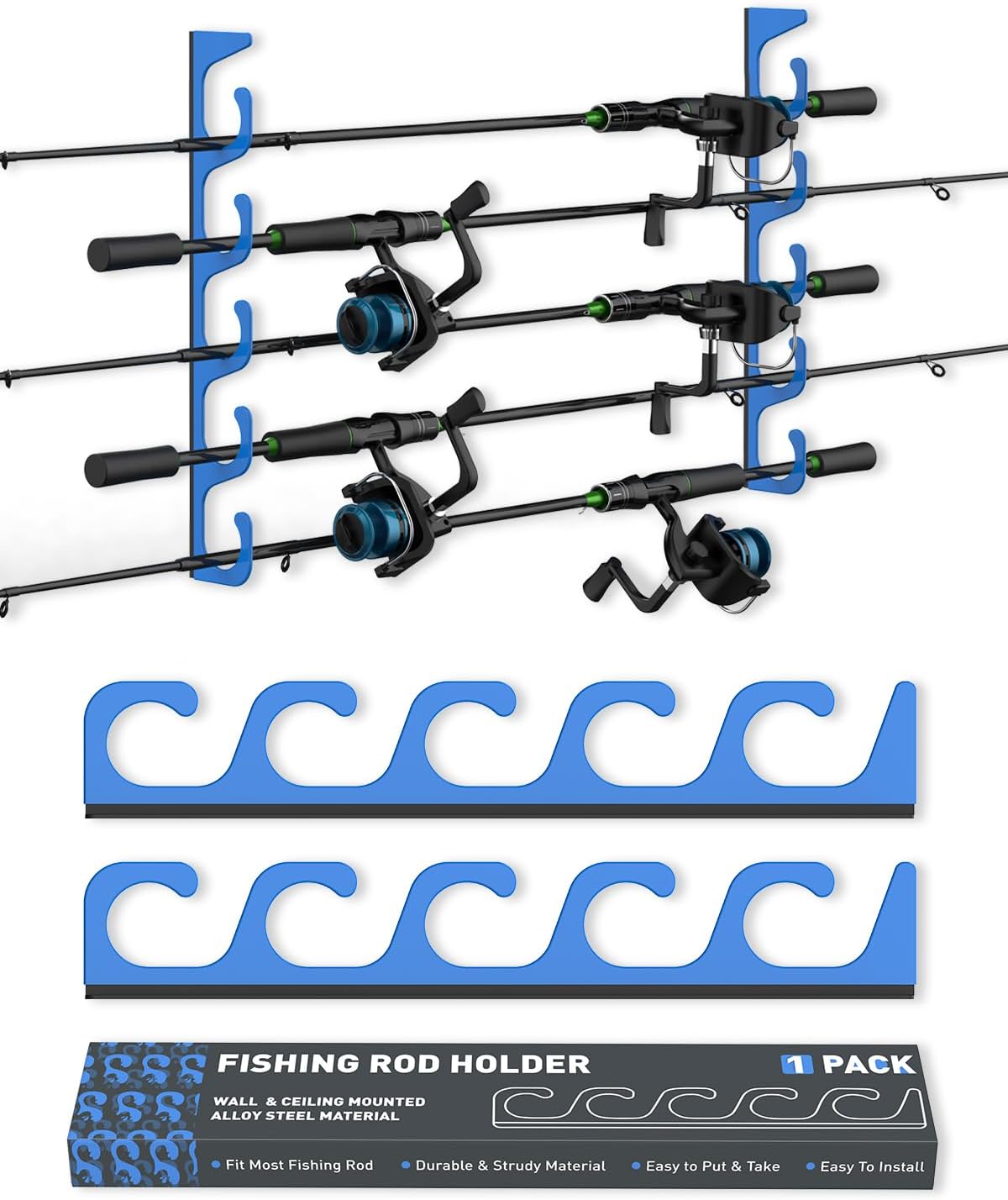 Space-Saving Fishing Rod Holder - Organize with Ease!