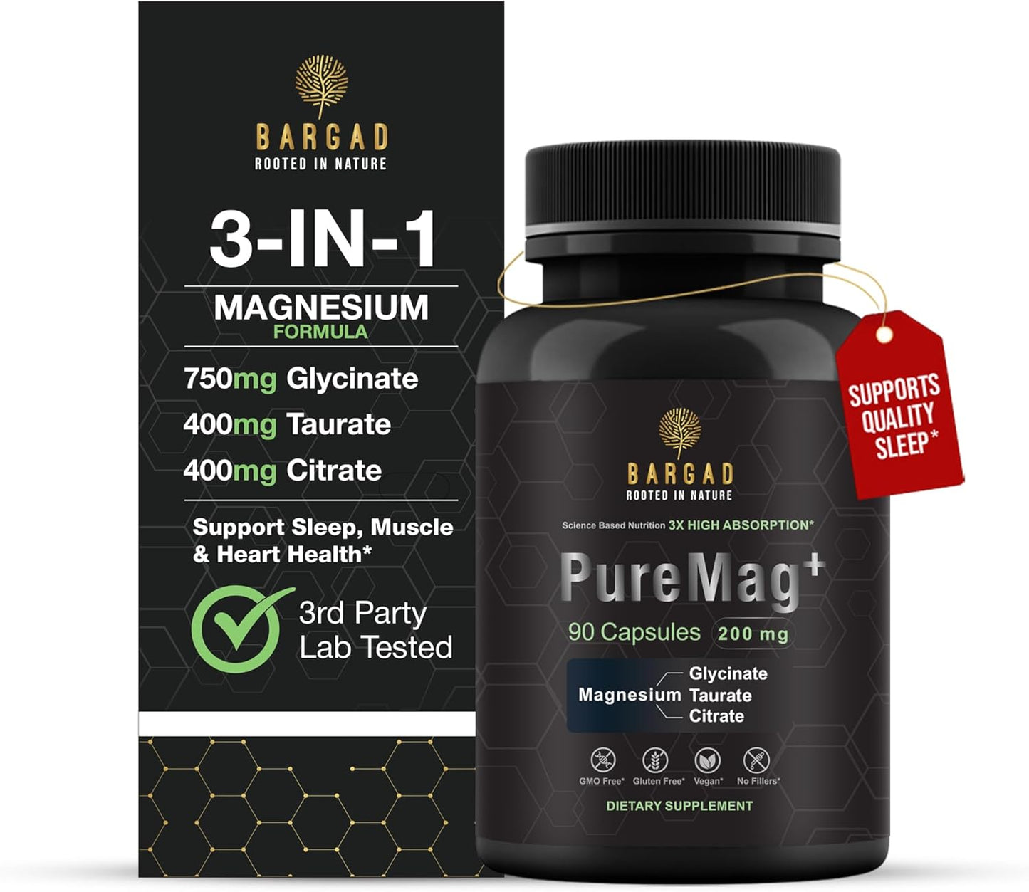 Magnesium Glycinate 750mg for Sleep & Muscle Relaxation Support
