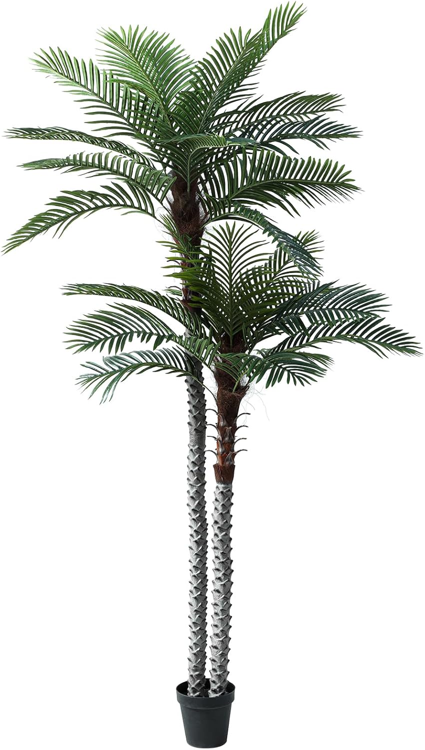 9ft Tall UV Resistant Faux Palm Tree for Indoor Outdoor Use
