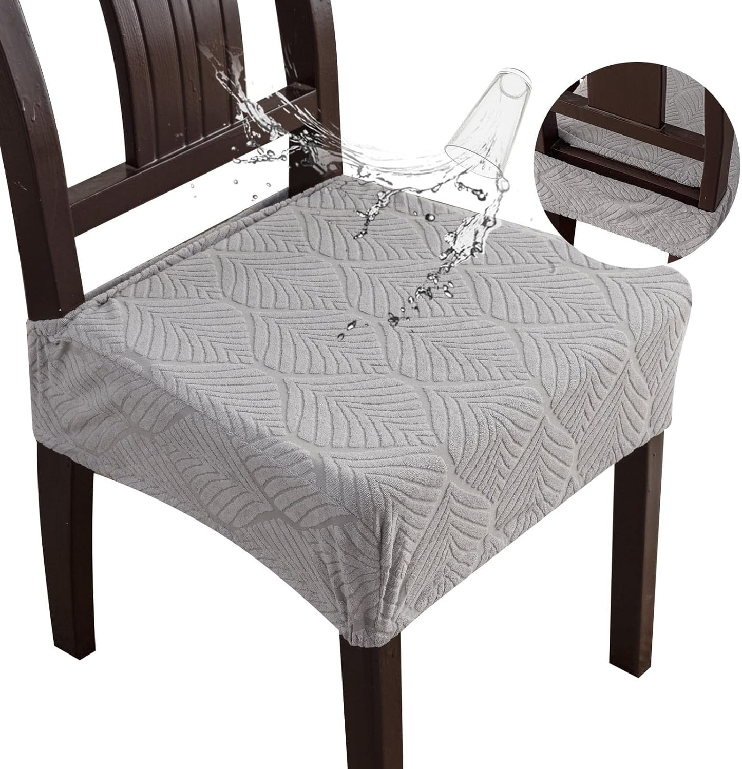 Waterproof Stretch Chair Seat Covers for Dining Room Chairs