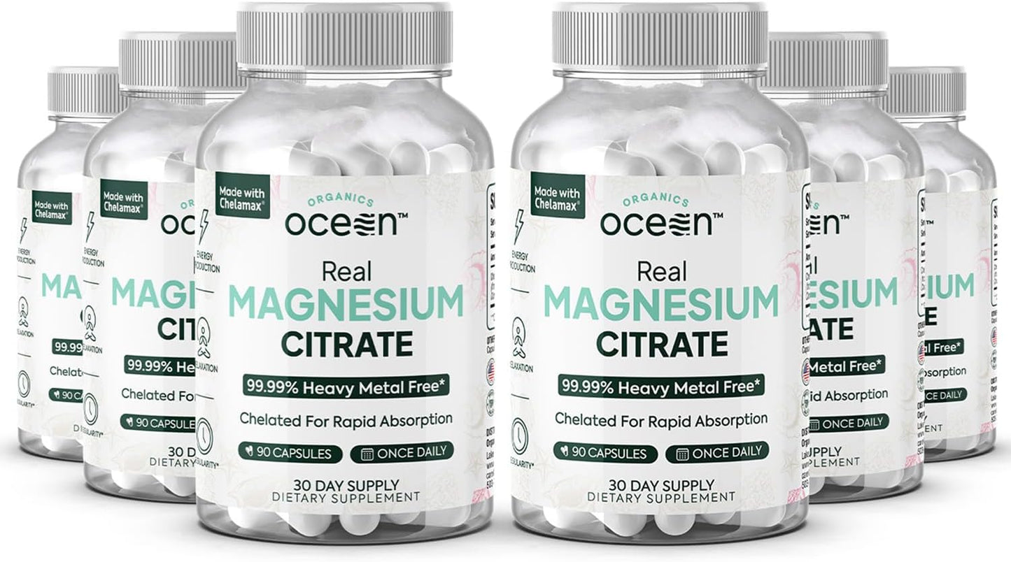 Real Magnesium Citrate - High Absorption Supplement for Energy