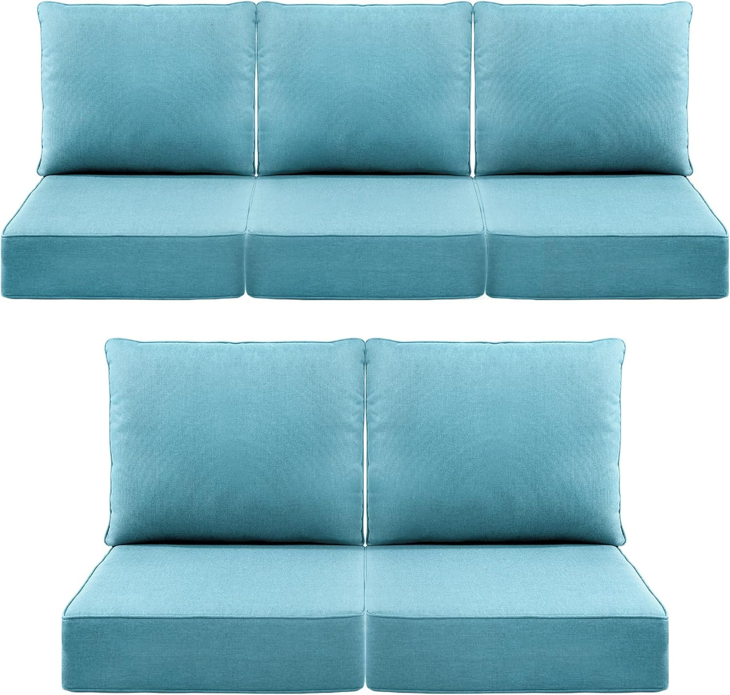 Luxury 6-Inch Outdoor Cushions for Patio Furniture Set of 5