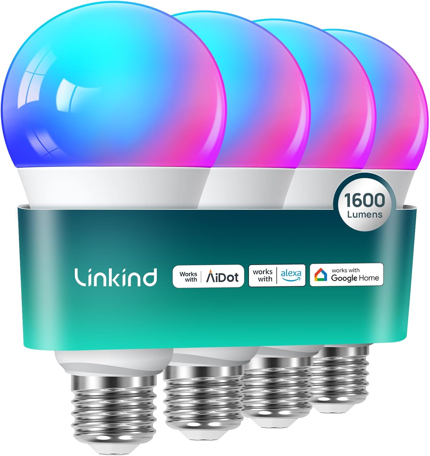 Linkind Smart Light Bulbs: 1600LM Color Changing LED Bulbs