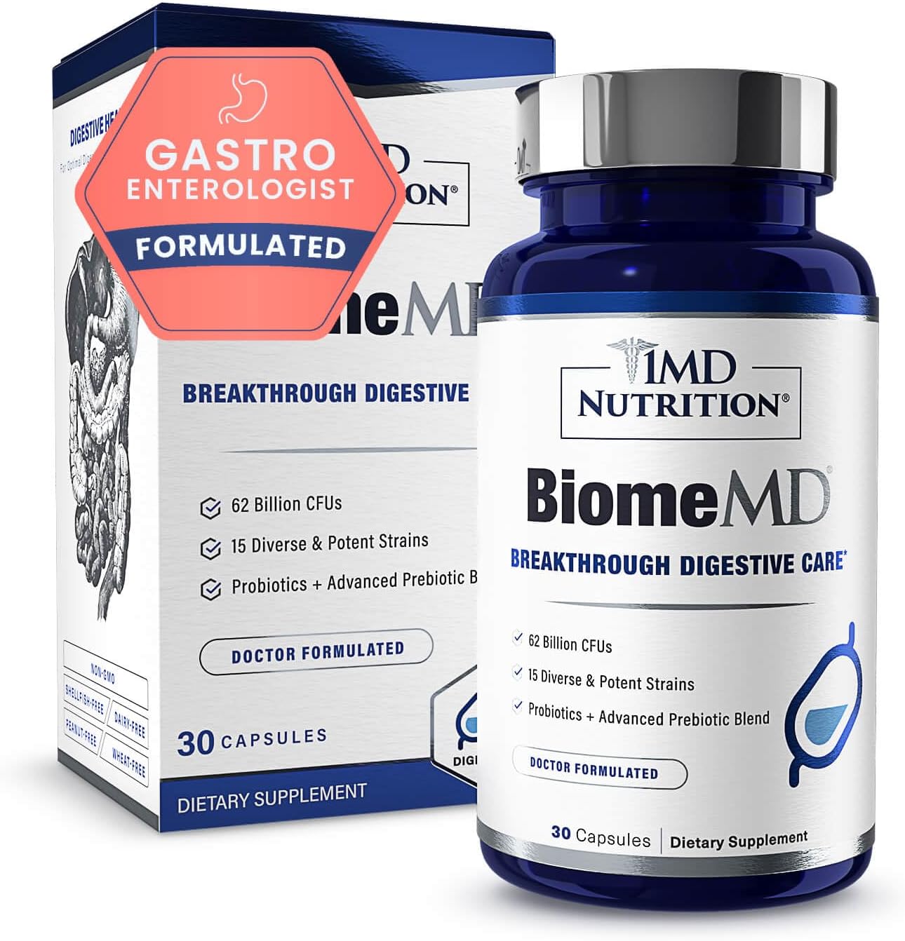 BiomeMD Probiotics for Digestive Health & Immune Support