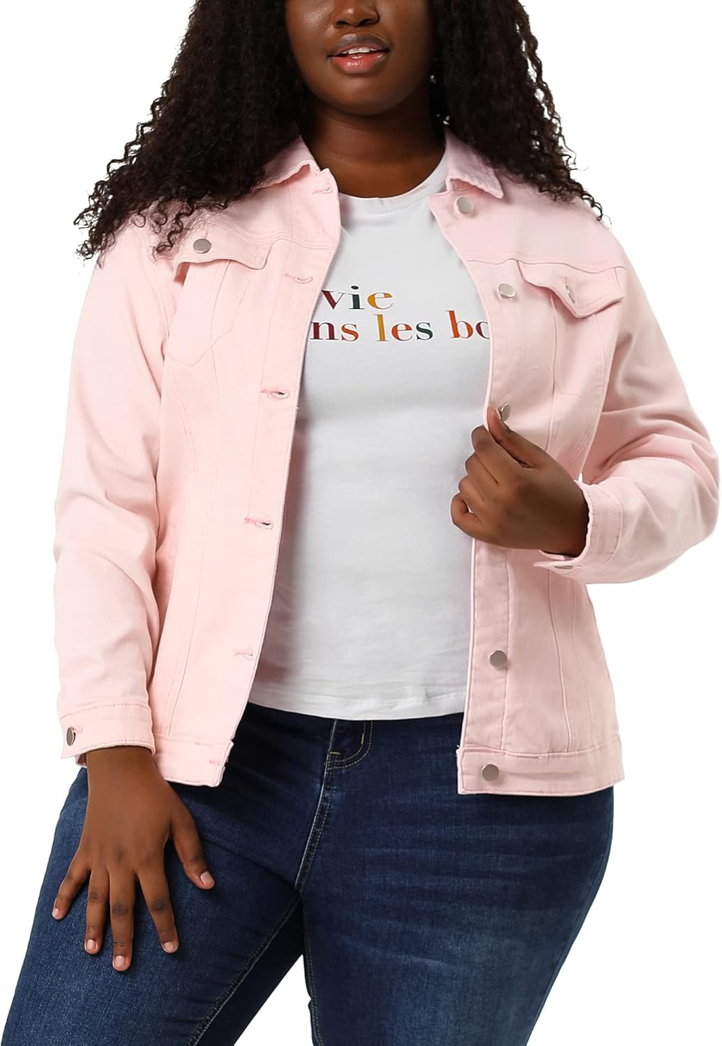 Plus Size Jean Jacket for Women - Stylish and Versatile Denim