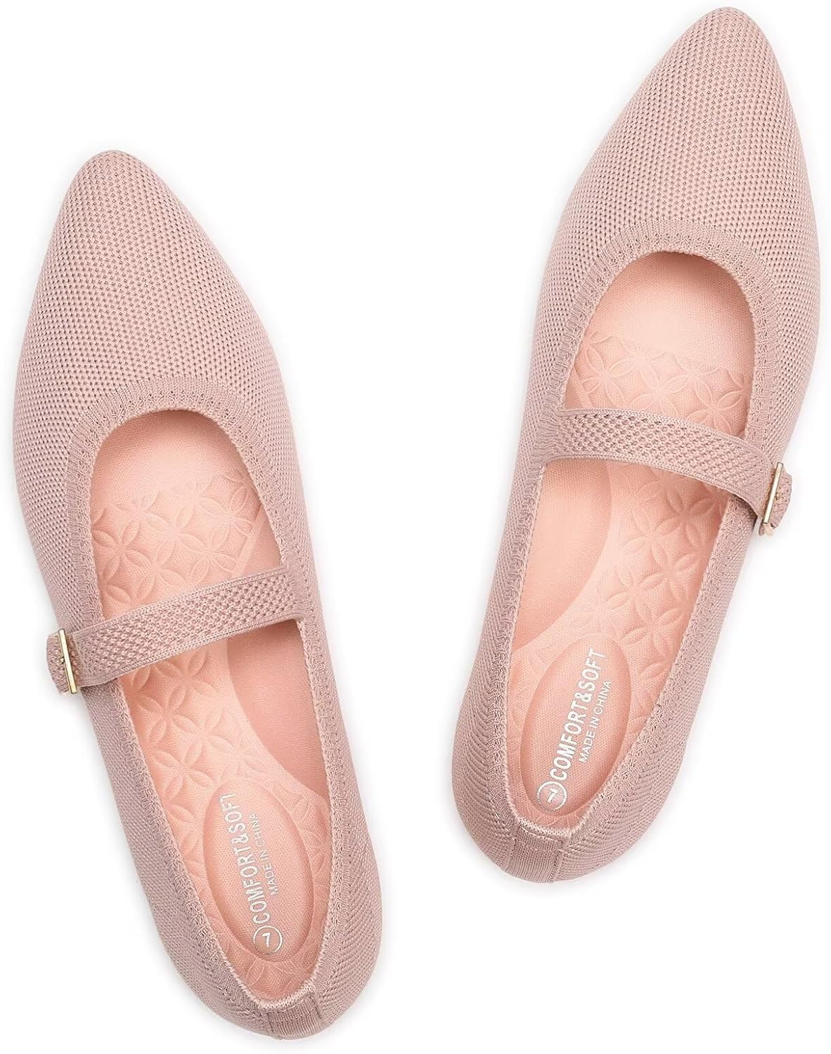 Lightweight Women's Mesh Flats with Adjustable Strap for Comfort