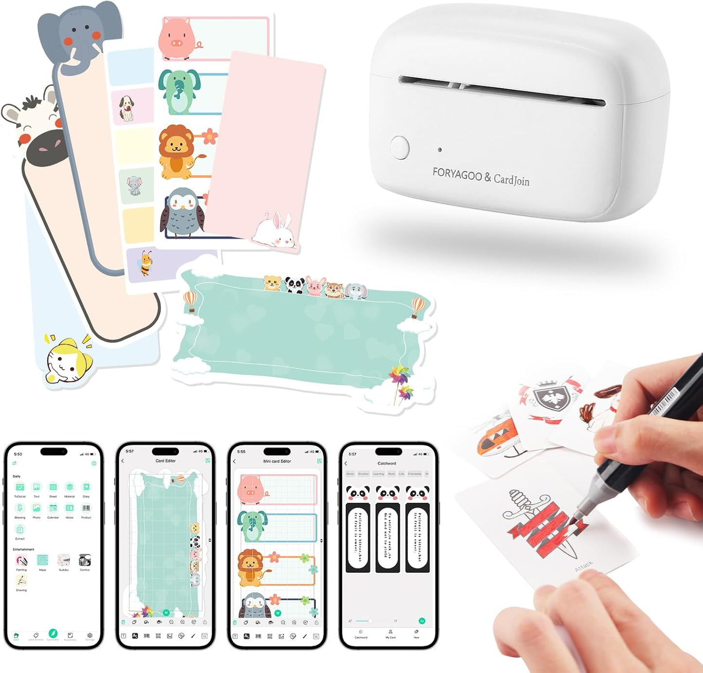FORYAGOO Portable Bluetooth Mini Printer