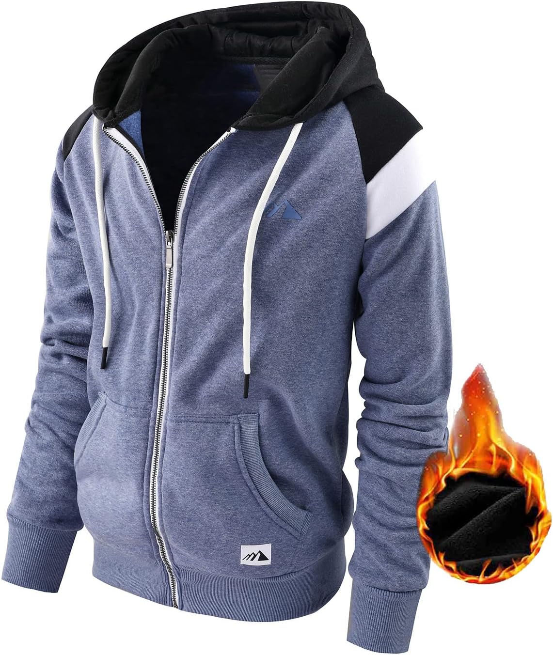 Men's Full Zip Fleece Hoodie for Stylish Warmth and Comfort
