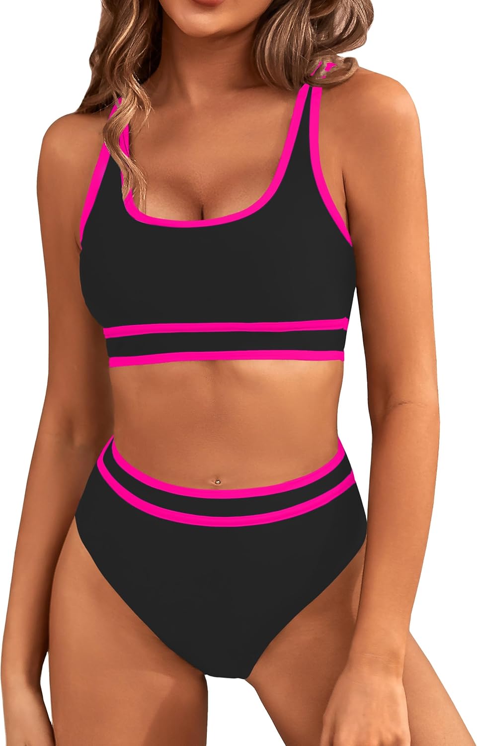 BMJL Women's High Waisted Bikini Sets for Sporty Summer Fun