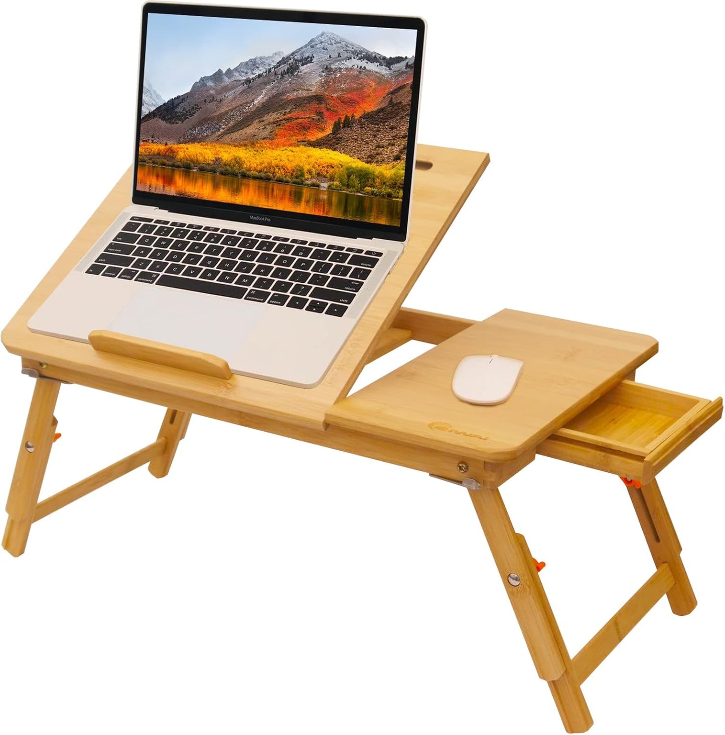 COIWAI Bamboo Lap Desk - Adjustable Height & Angle