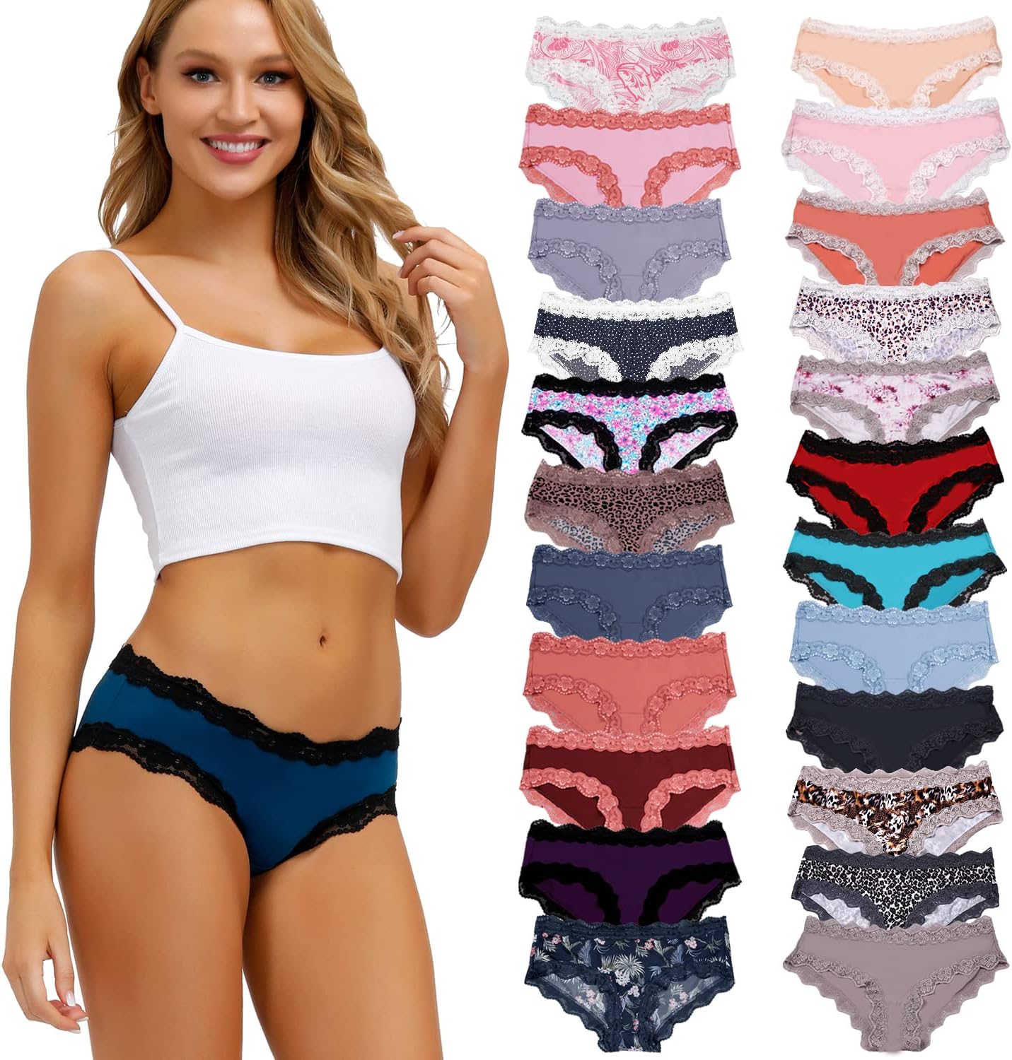 ADOVAKKER Women's Low Rise Microfiber Briefs for Comfort & Style