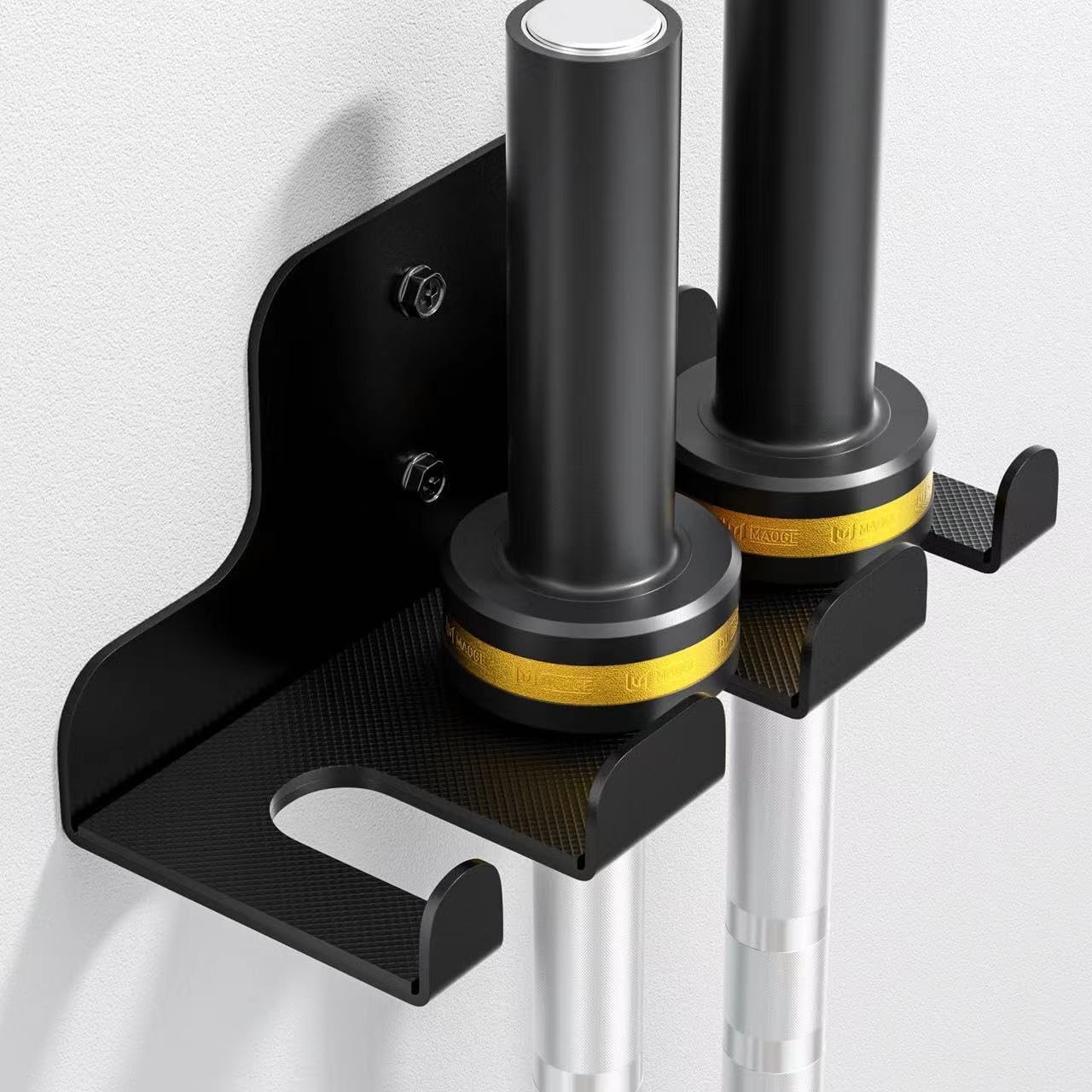 Olympic Barbell Hanger for Space Saving Home Gym Storage