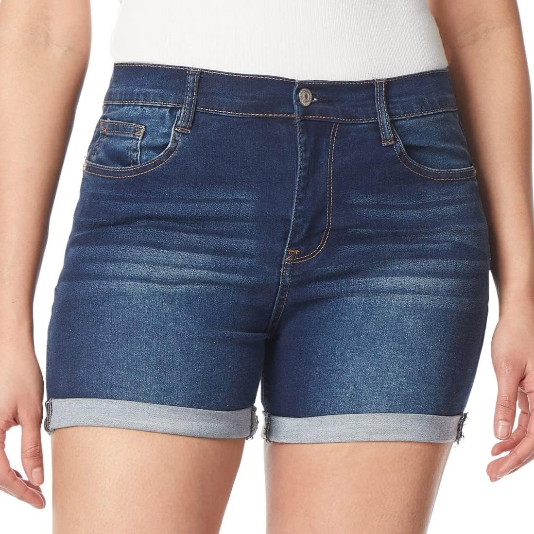 WallFlower Women's Irresistible High-Rise Denim Shorts for Juniors