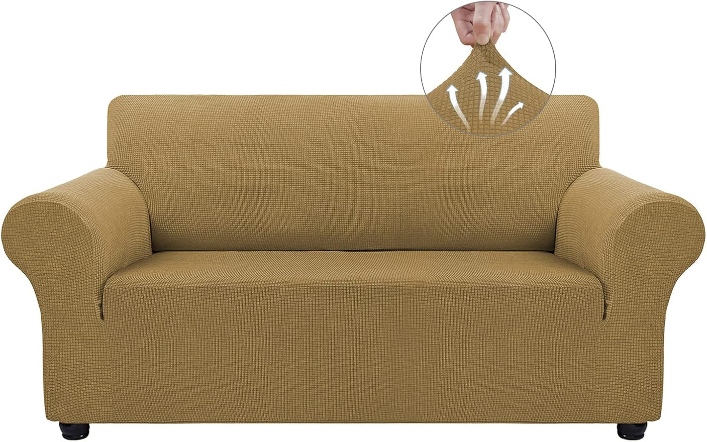 Asnomy Sofa Covers for 2 Cushion Couch Stretch Loveseat Slipcovers