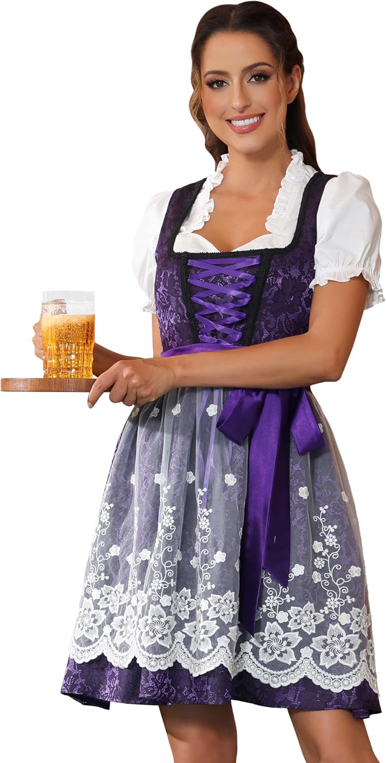 Oktoberfest Dress Costume Dirndl Dresses for Women - Bavarian Style