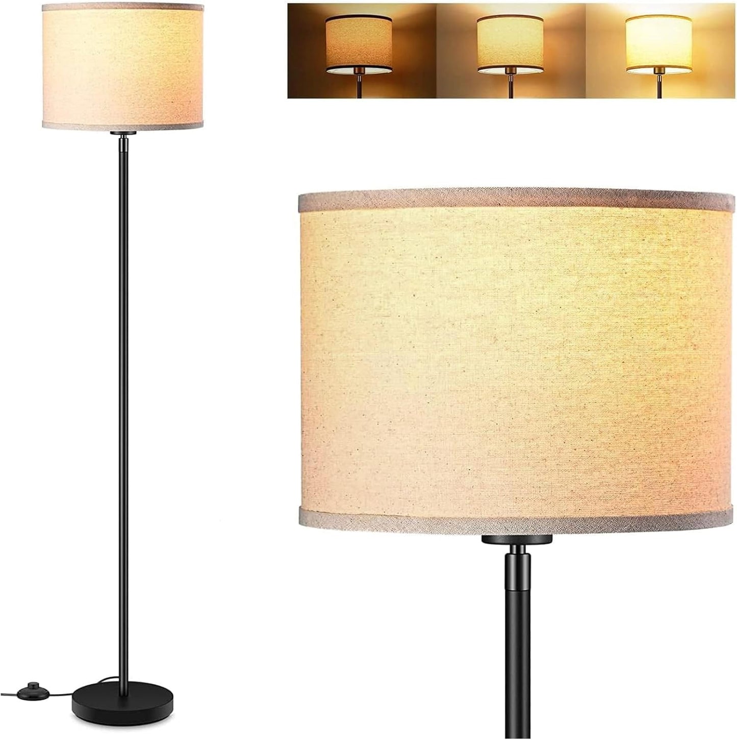 Modern Floor Lamp for Living Room and Bedroom Use, 58in Tall