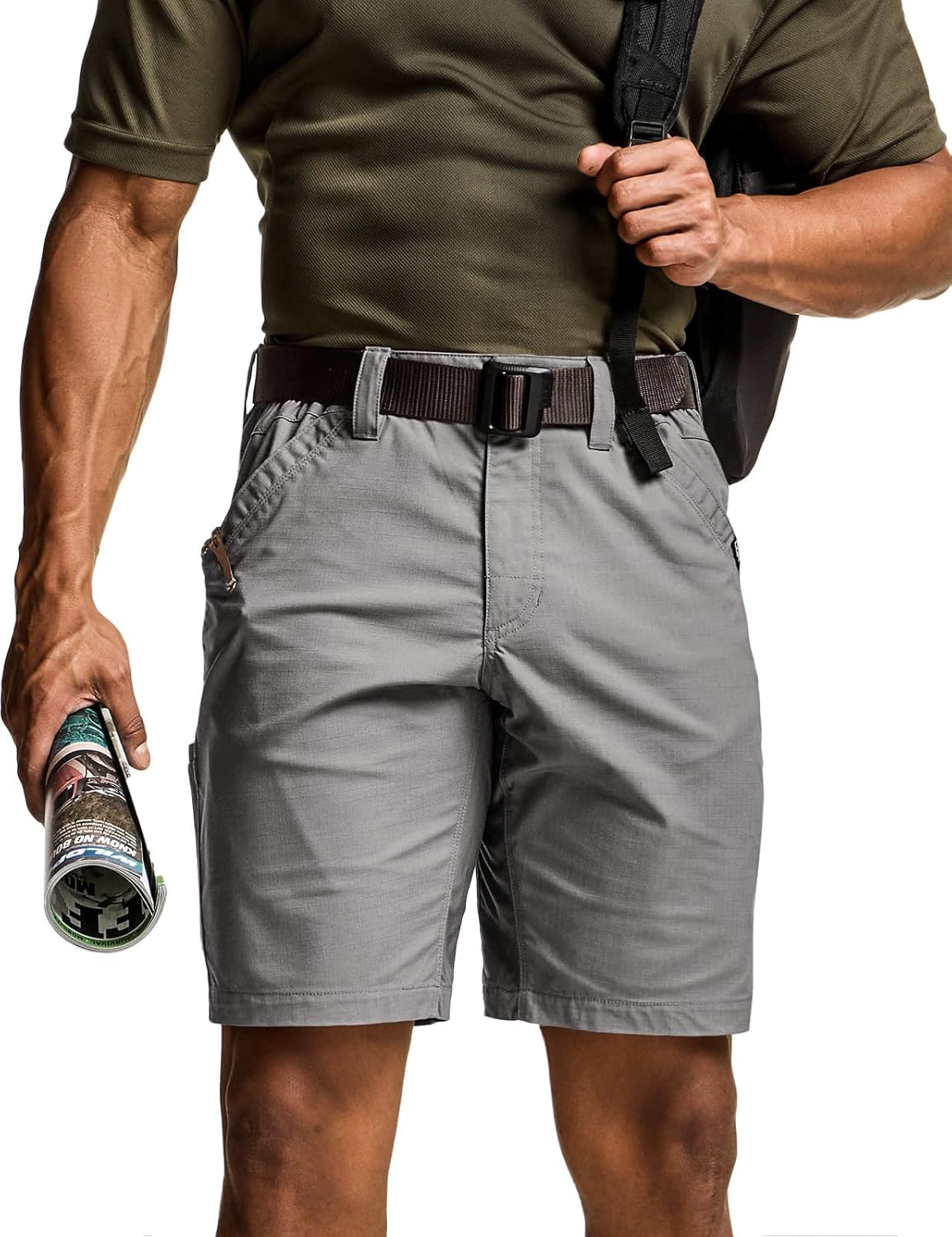 CQR Men's Flex Casual Cargo Shorts for Comfort and Style
