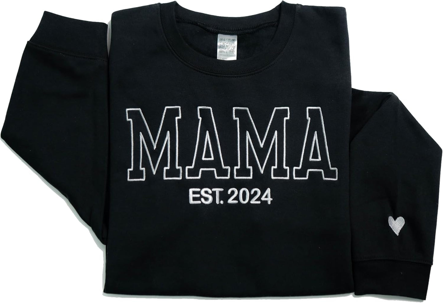 Personalized Embroidered Mama EST Sweatshirt for Women Gifts