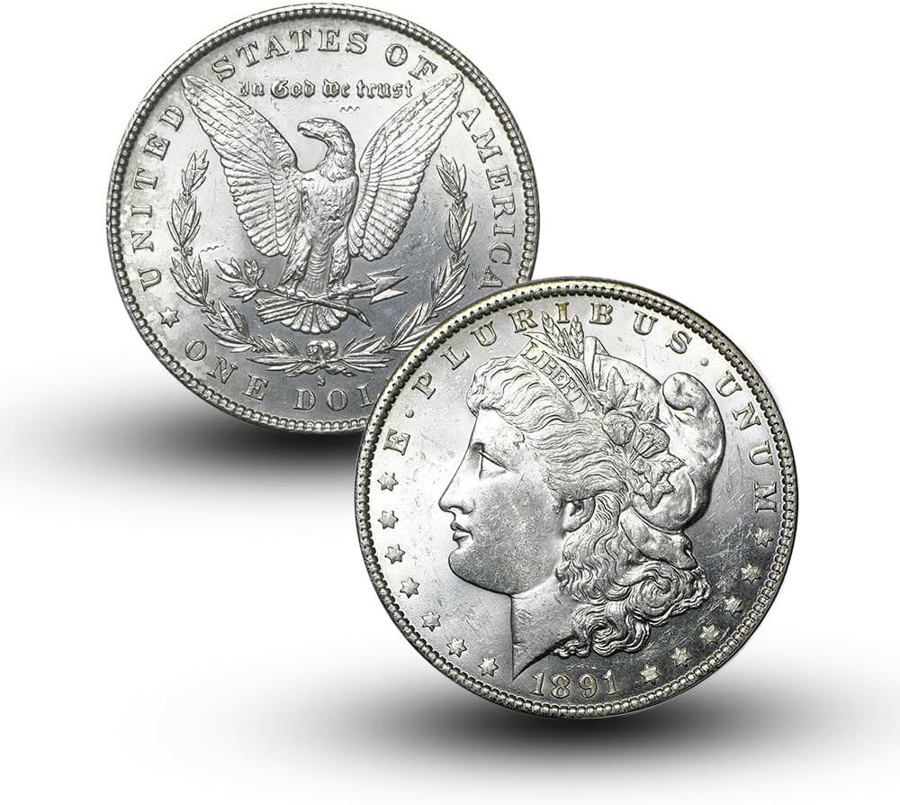 Antique 1891 S Morgan Silver Dollar Coins for Collectors
