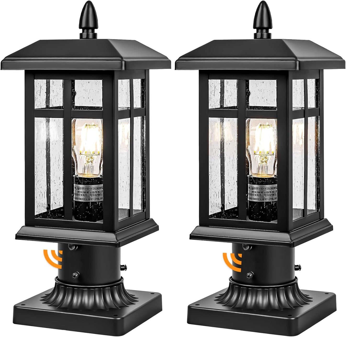 Dusk to Dawn Outdoor Post Light 2 Packs for Yard and Driveway