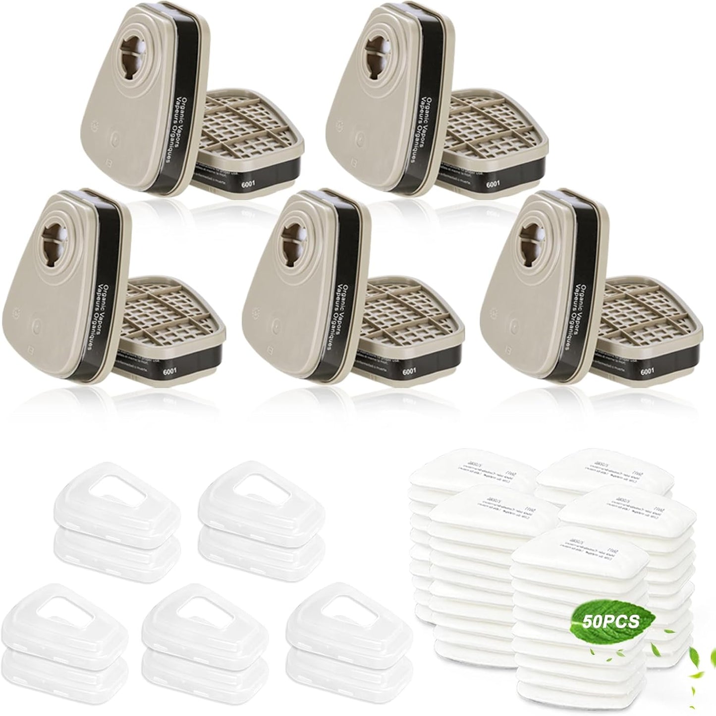 6001 Filter Cartridges for Respirator - High Efficiency Filters
