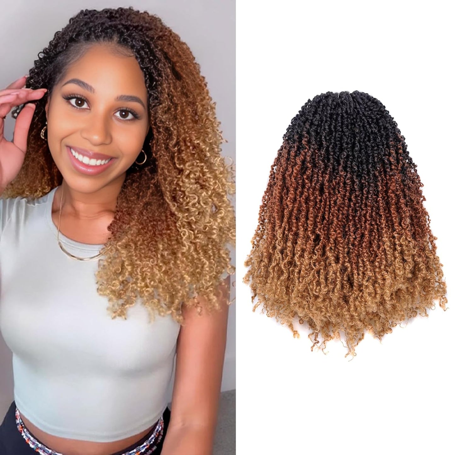 Toyotress Yanky Twist Crochet Hair - 14 Inch Fluffy Braids