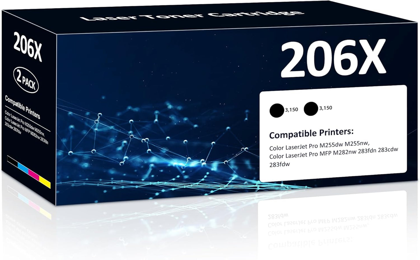 206X Black Toner Cartridges High Yield for HP Printers