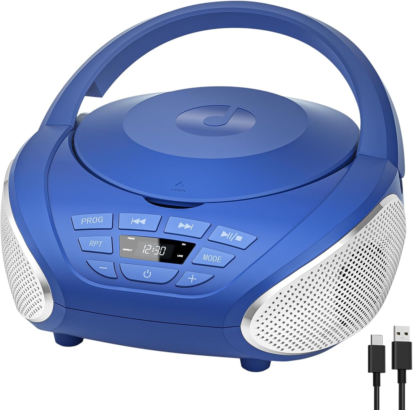 Gueray Portable CD Player Boombox with FM Radio and AUX Input
