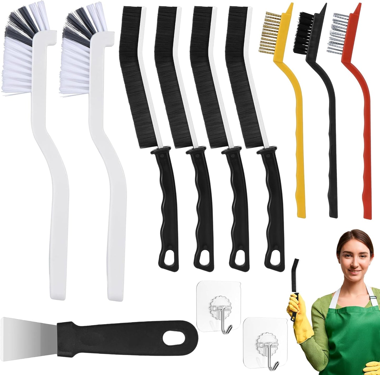Tedmax Crevice Cleaning Brush Set - Tough on Dirt, Gentle on Surfaces