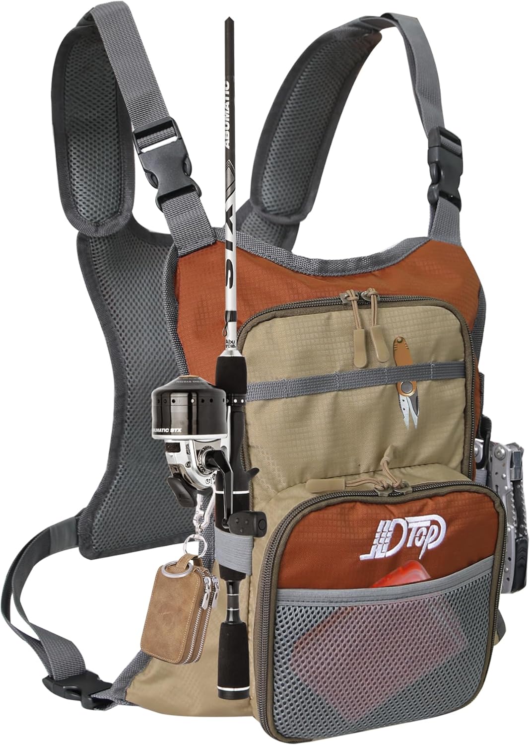 Compact Fishing Chest Pack for 4 Boxes
