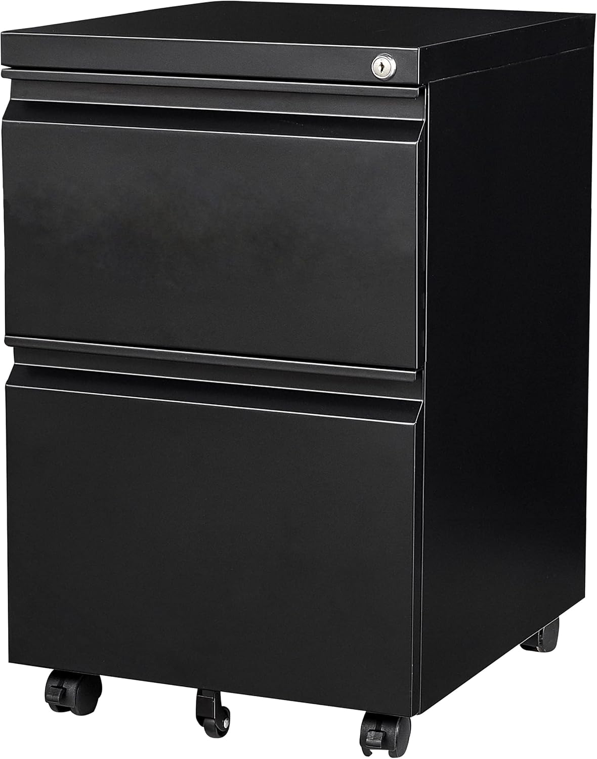 Secure and Mobile 2 Drawer File Cabinet for Home Office Use