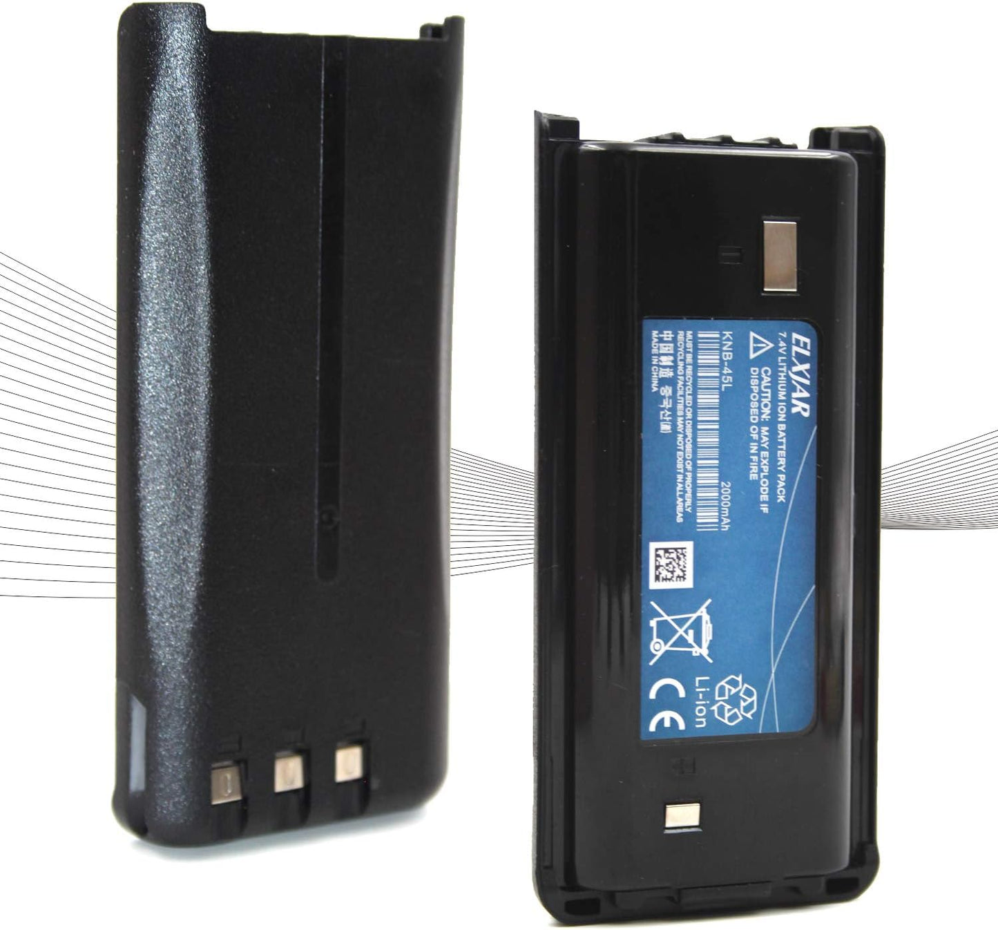 elxjar KNB-45L Battery Replacement for Kenwood Two Way Radios