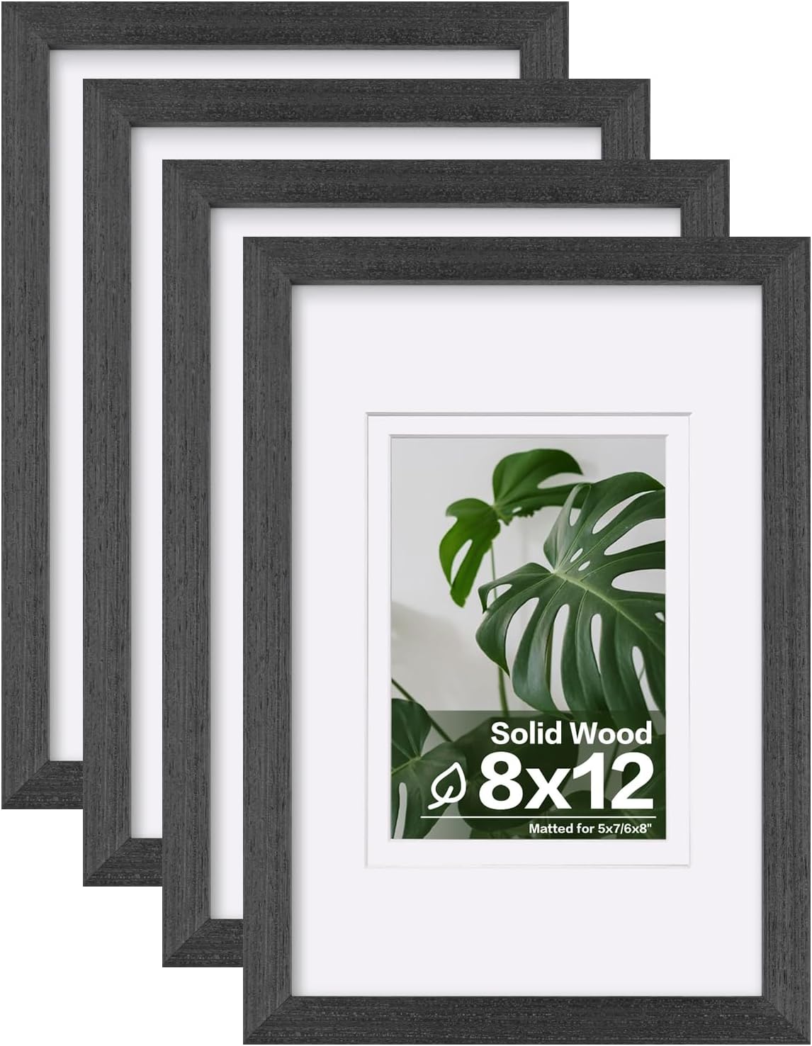 Egofine 8x12 Picture Frames Set of 4 for Rustic Display