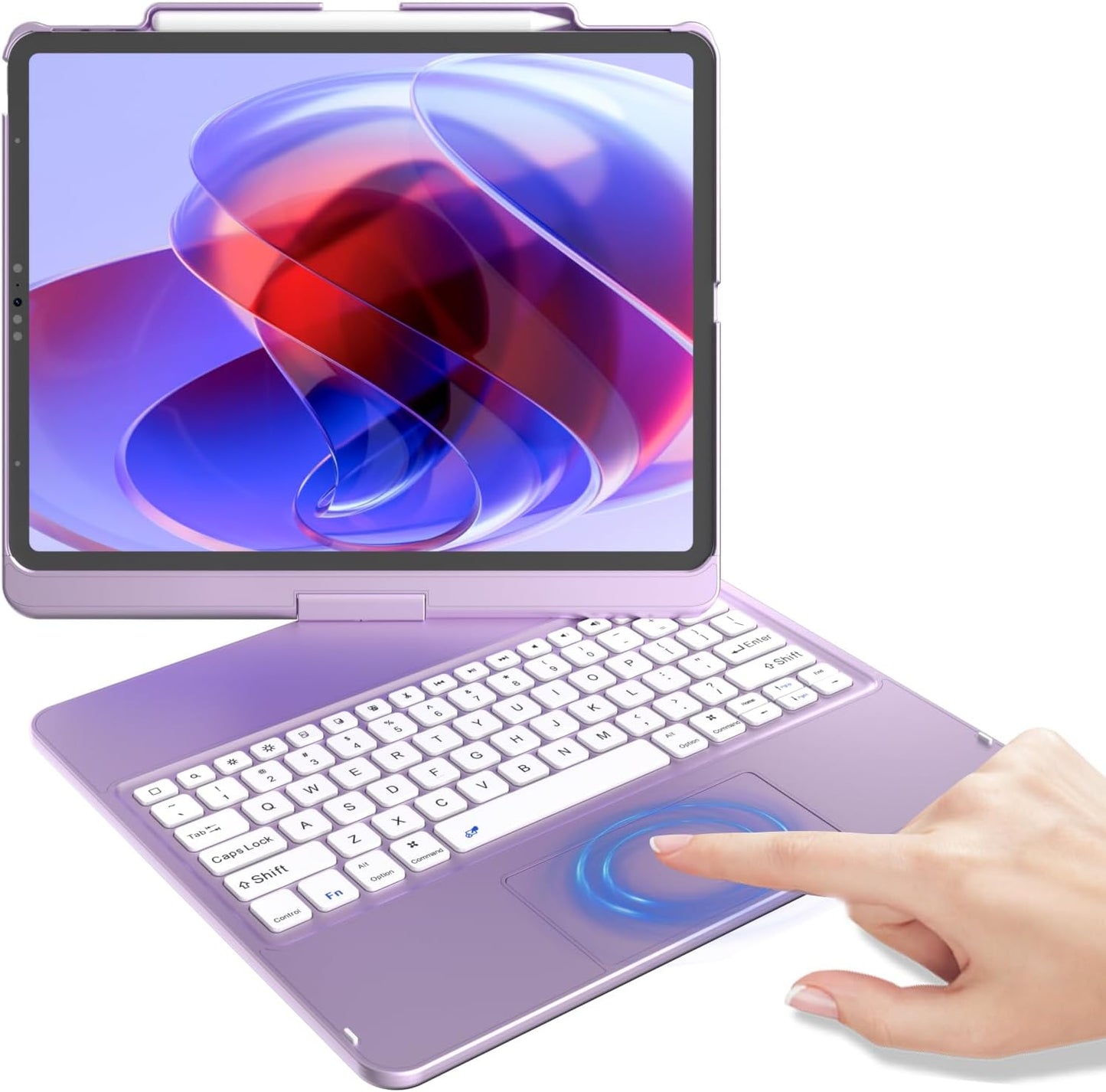 KBCASE Touch Keyboard Case for iPad Air 13 inch - Light Purple