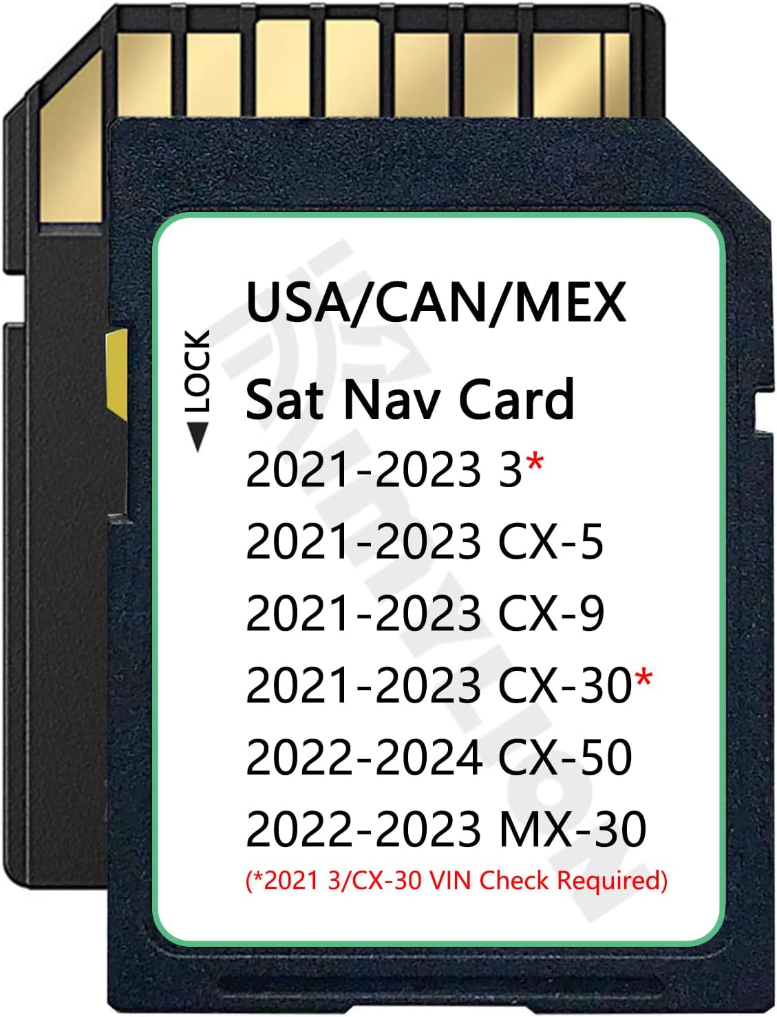 Navigation SD Card for 2021-2023 Mazda Models with Maps