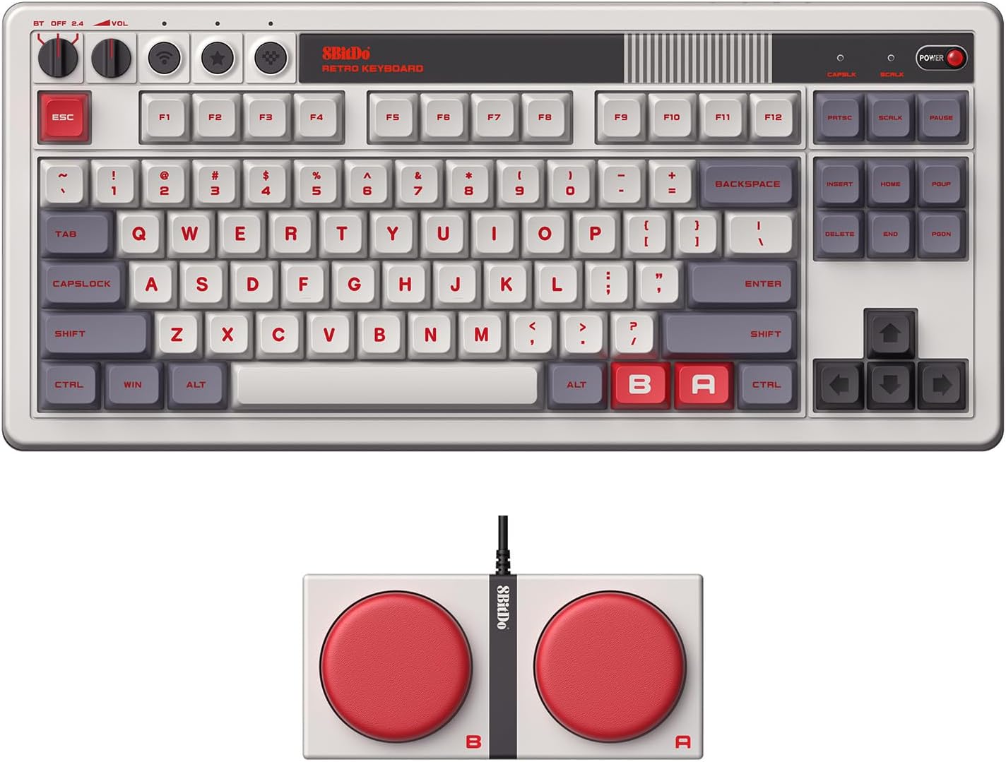 8Bitdo Retro Mechanical Keyboard: Hot Swappable Gaming Delight
