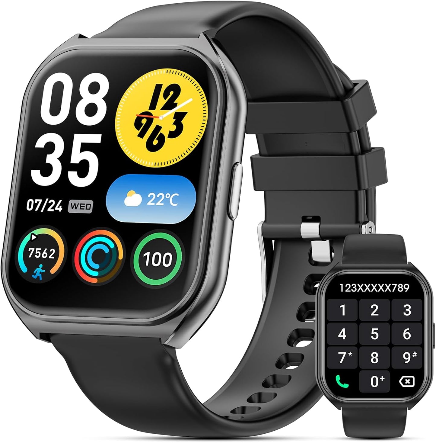 1.85 HD Smartwatch - Answer/Make Calls, Fitness Tracker