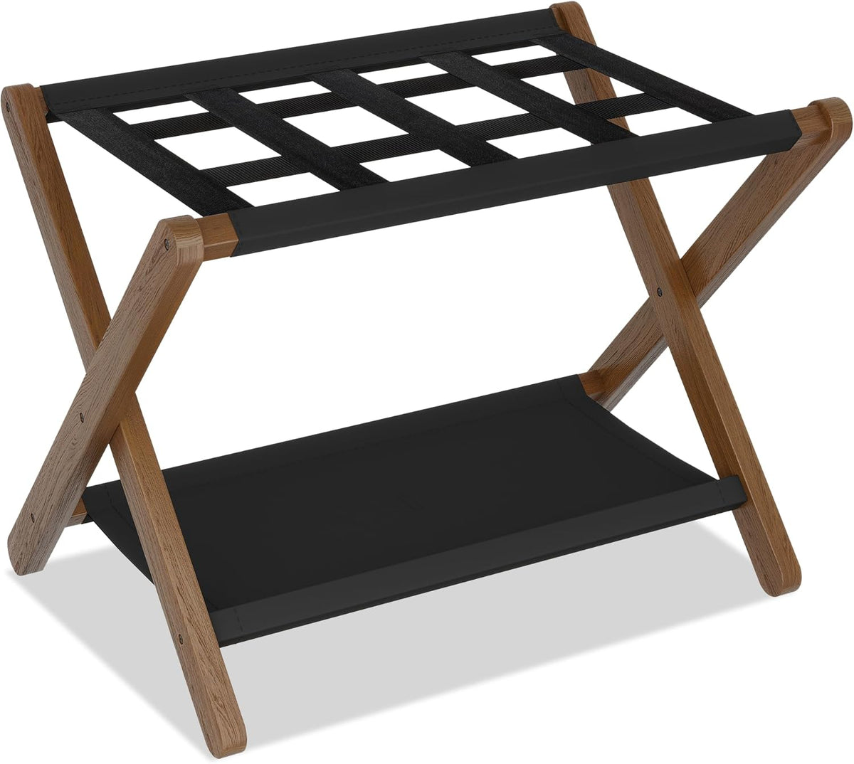 Heybly Luggage Rack with Storage Shelf for Guest Room Use