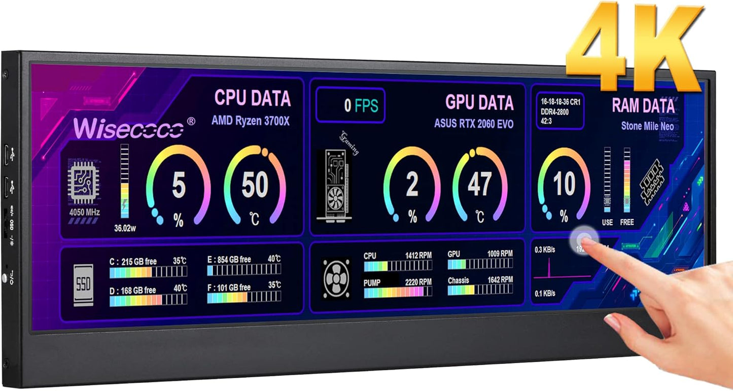 Ultra-Wide 4K Touch Monitor for Enhanced Multimedia Editing