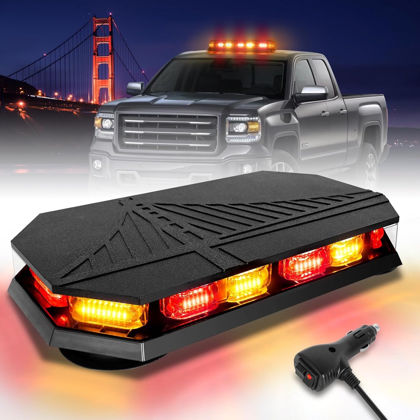 HLauto 406D Rooftop Emergency Strobe Lights Bar for Safety
