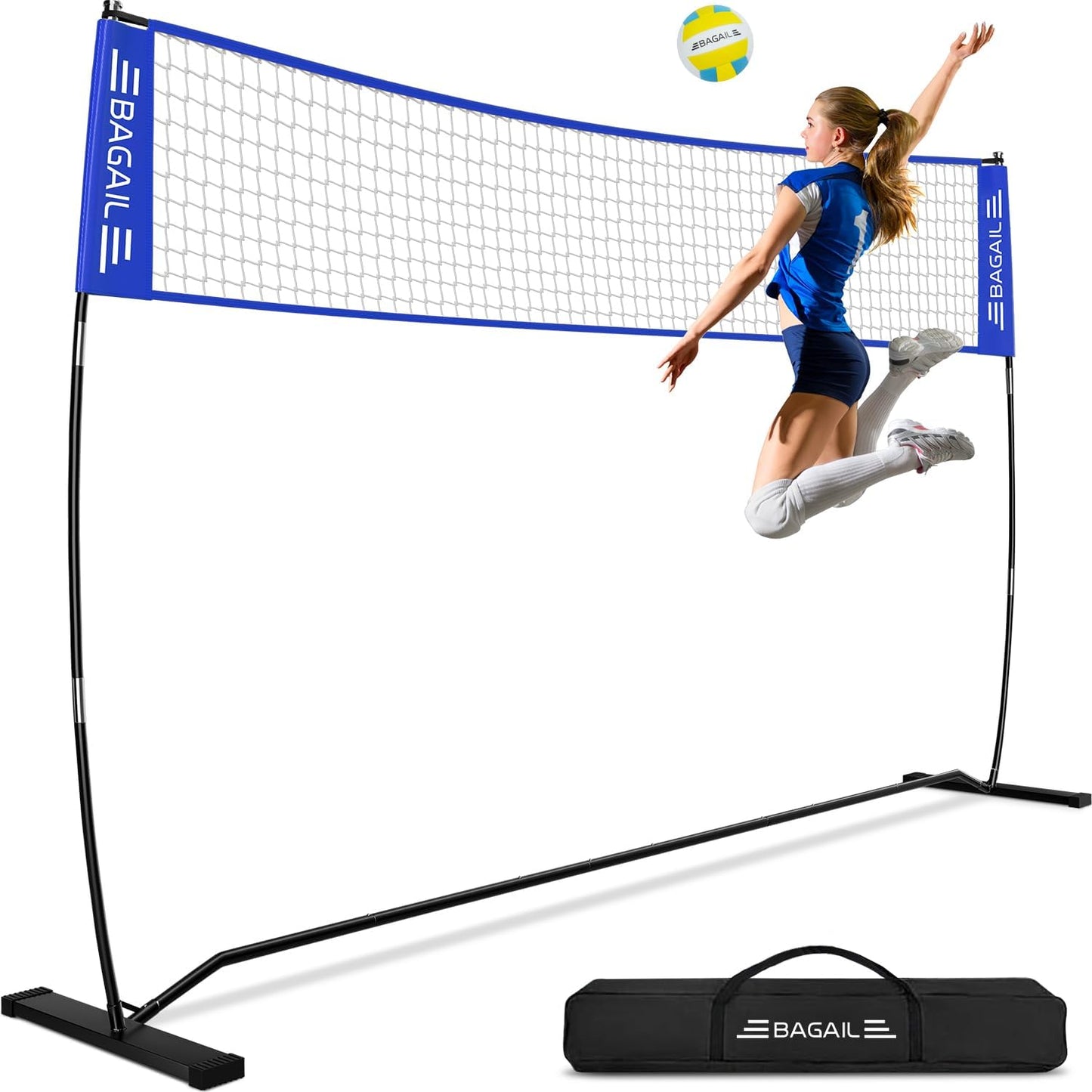Portable Volleyball Net for Backyard with Adjustable Height