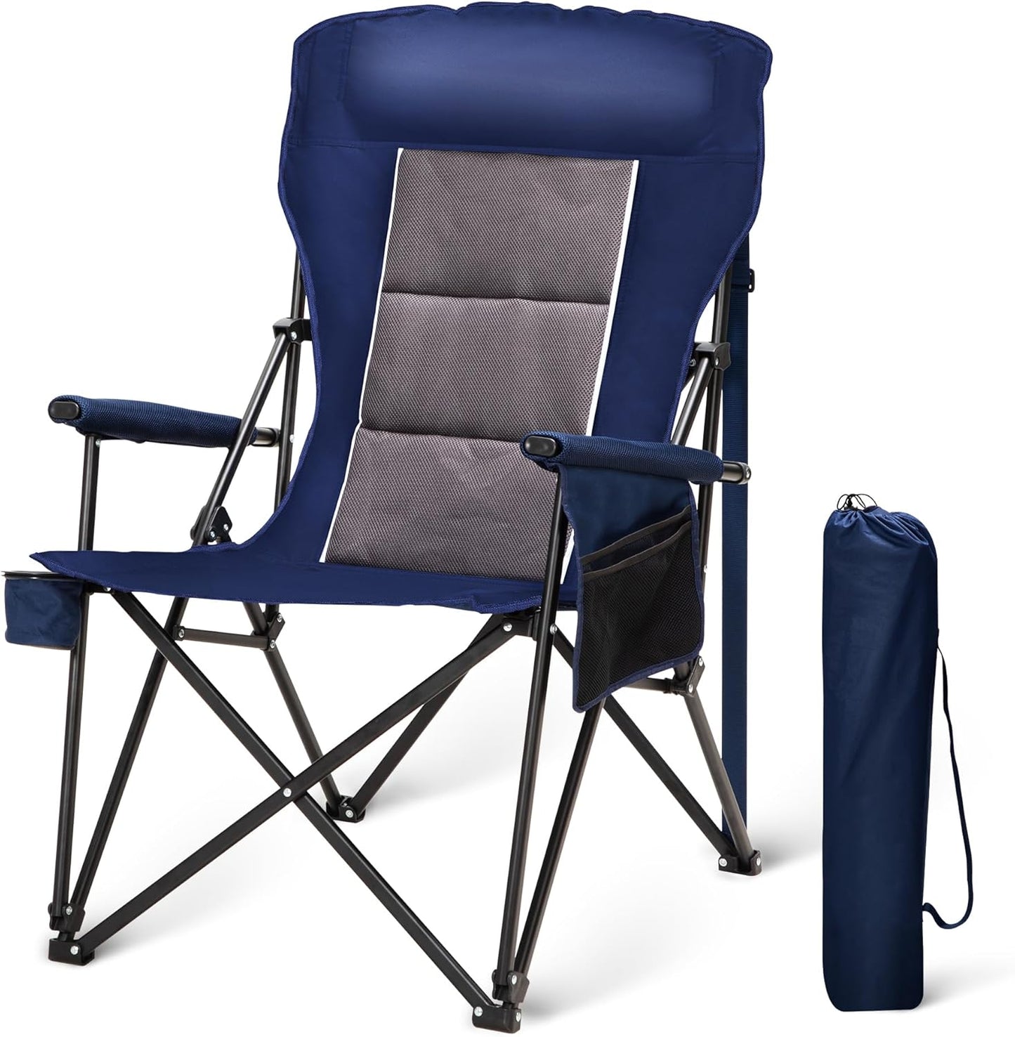 ALPHA CAMP Heavy Duty Folding Chair - 500 LBS Support