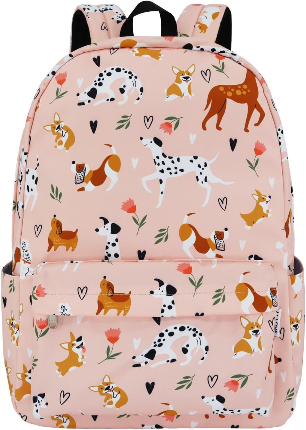 LI-LOVE Cute Dog Flower Backpack for School and Travel