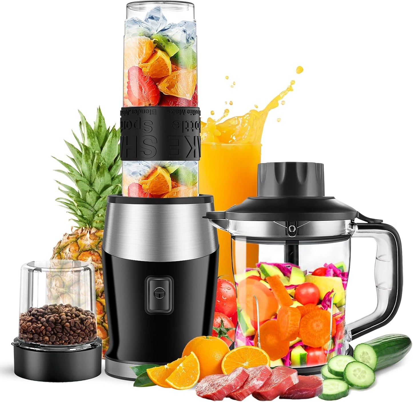 700W Blender & Food Processor Combo - Shake & Smoothie Master