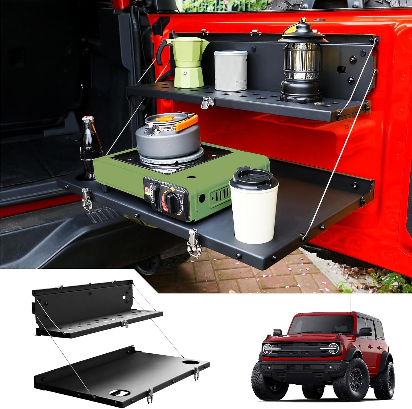 Mabett Tailgate Table for Ford Bronco 2021-2024: Versatile Cargo Shelf