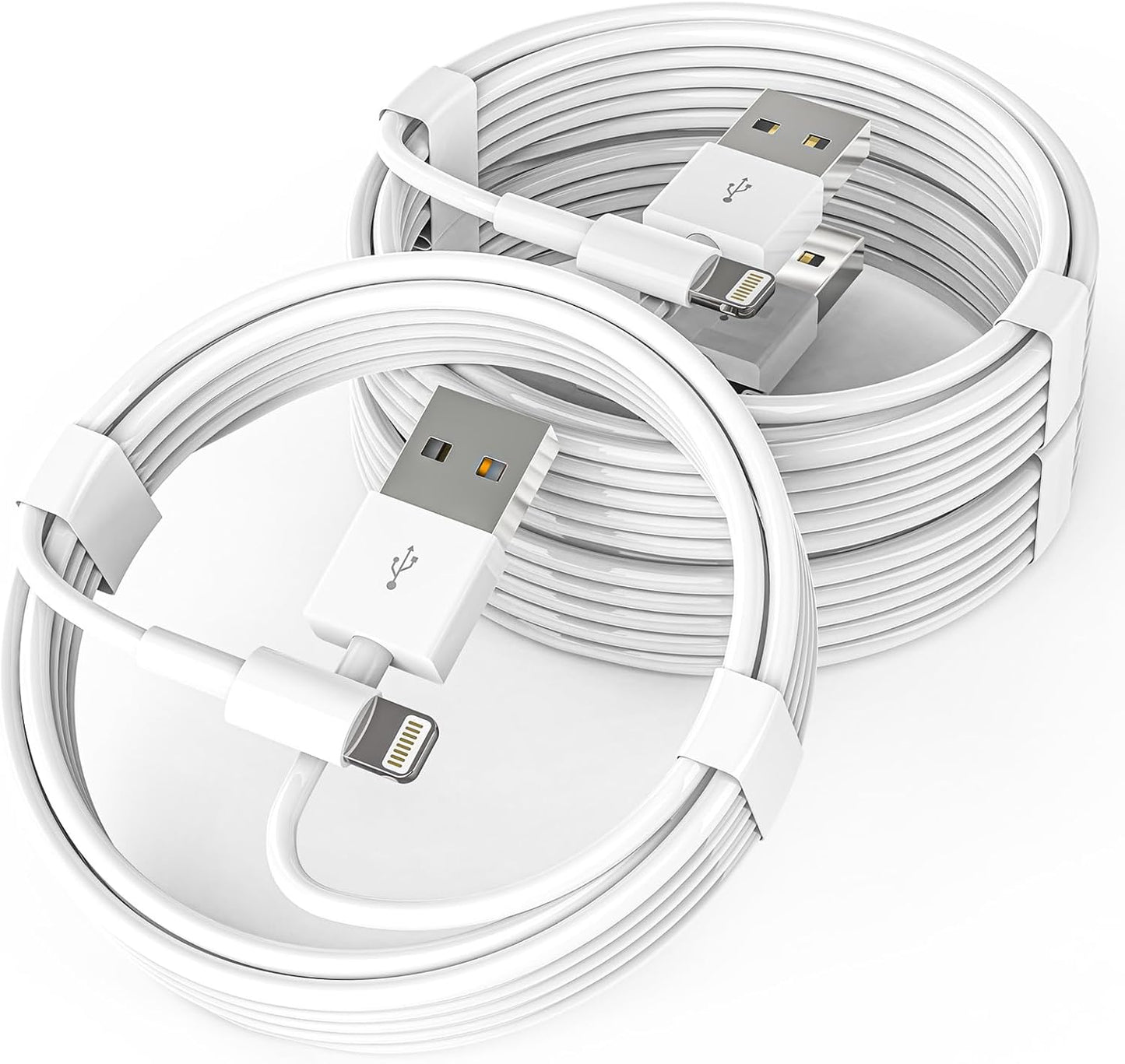 Apple MFi Certified iPhone Charger 3Pack - Fast Charging