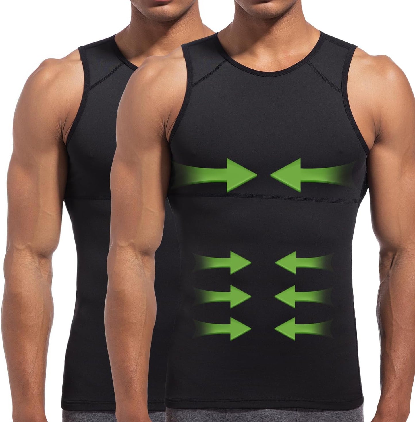 Lgtfy 4D Mens Compression Shirt for Slimming and Support